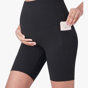Maternity Athletic Bike Shorts 8”